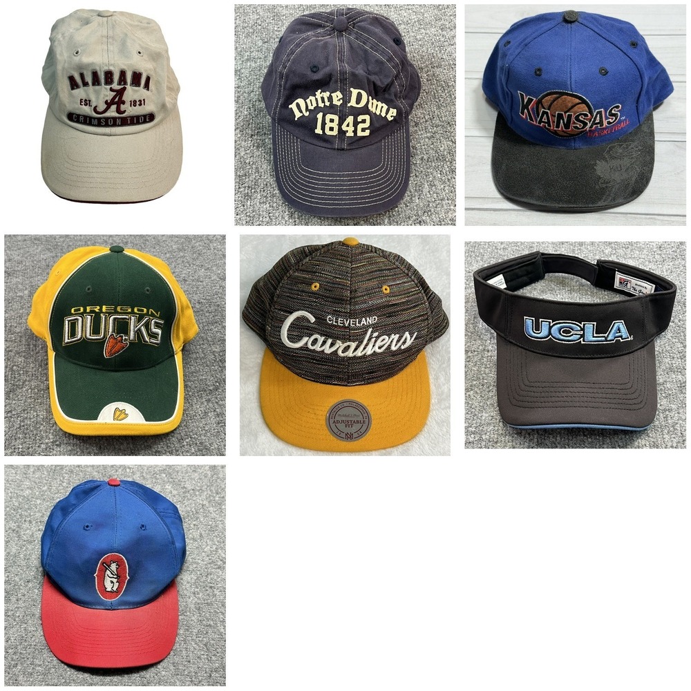 Snapback Hats 7-Pack Mens College MLB Alabama Notre Dame Cubs Lot